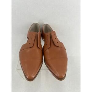 Michael Kors Brown Leather Cutout Flat Shoes